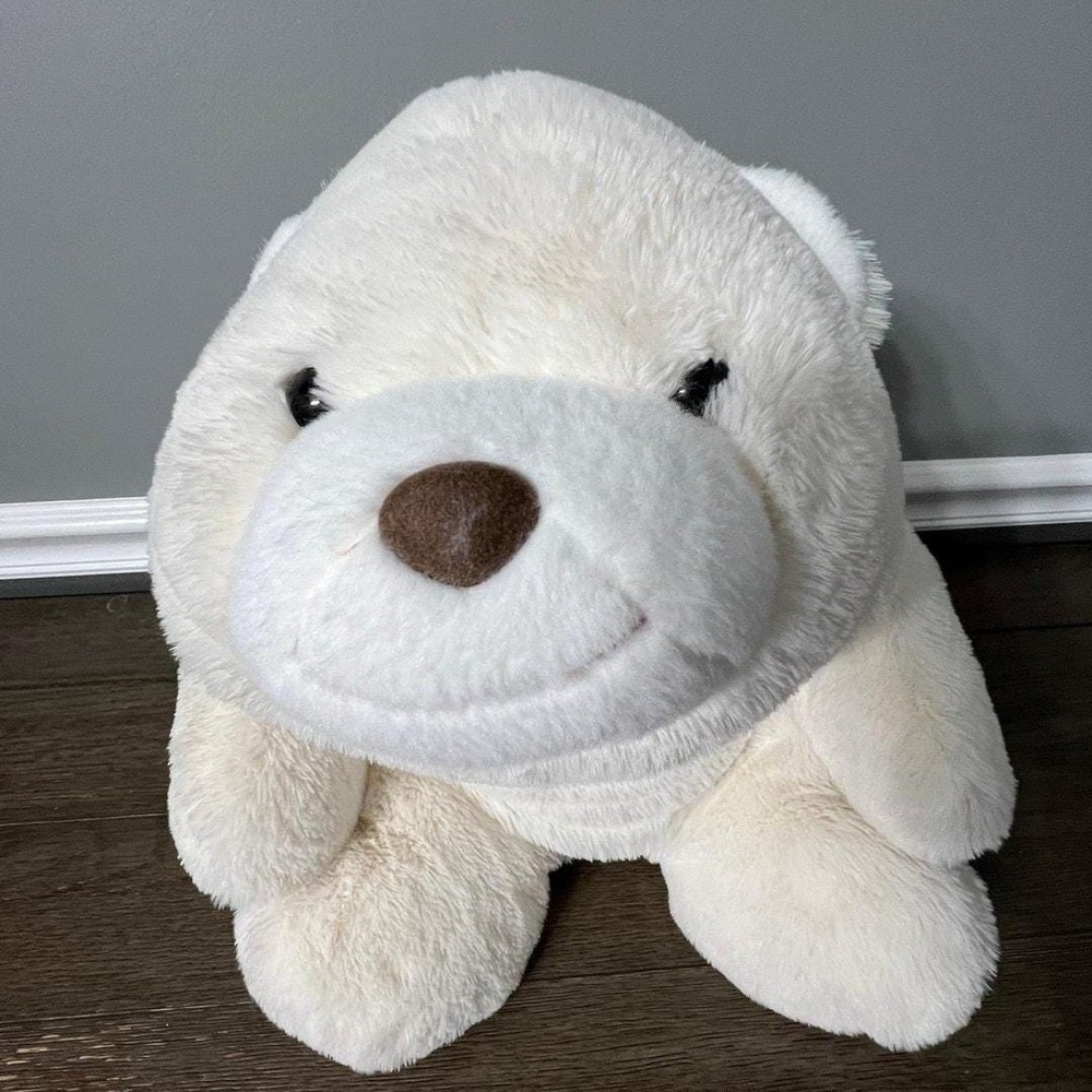 Vintage Gund Snuffles Large White Polar Bear Plush Stuffed Animal Toy